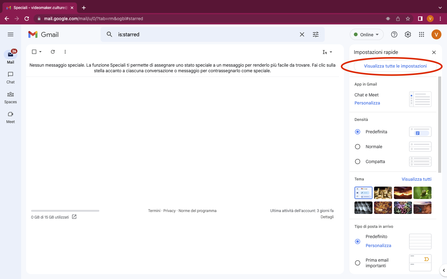 Gmail Risposta automatica