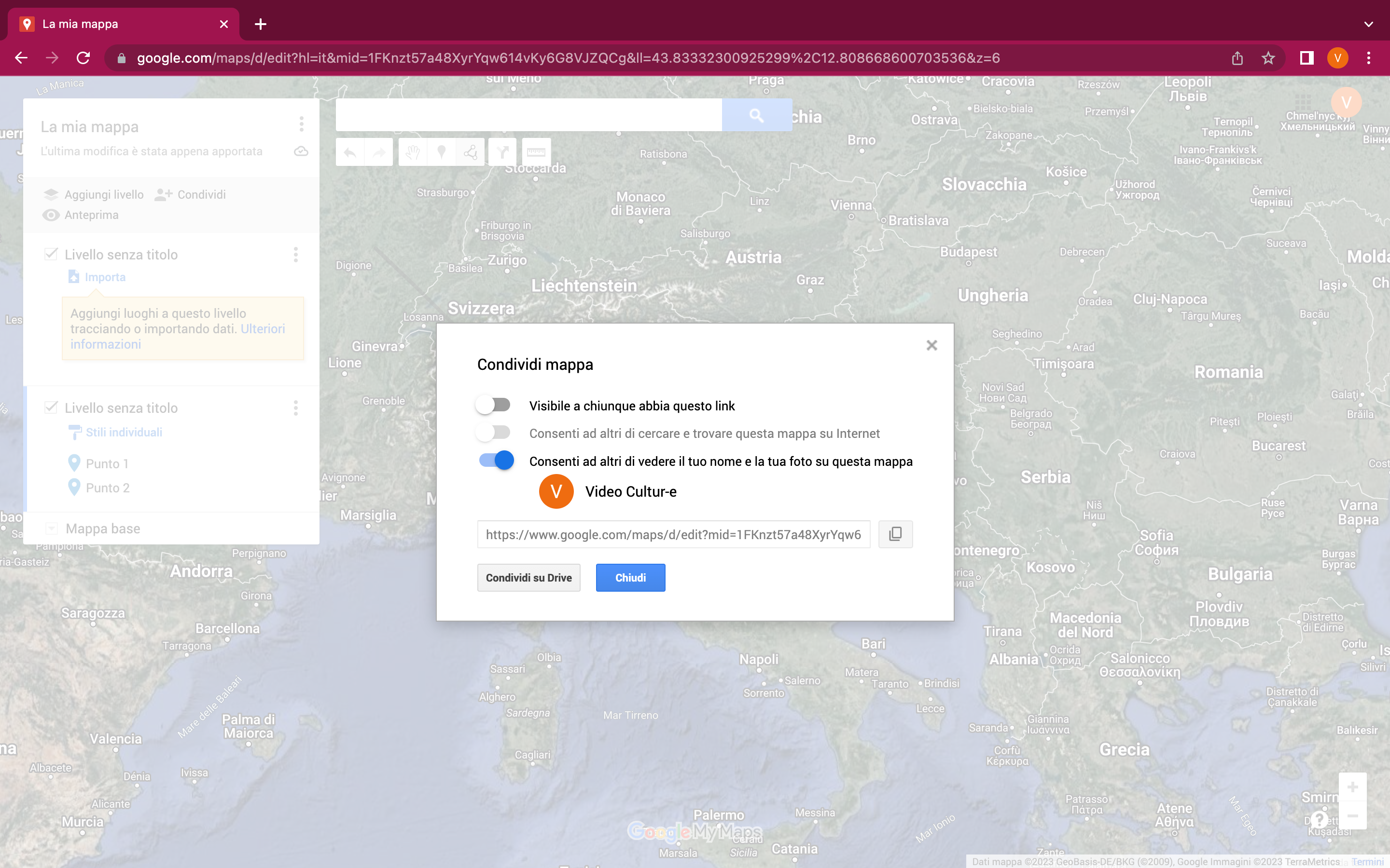 Schermata Google Maps Schermata Google Maps