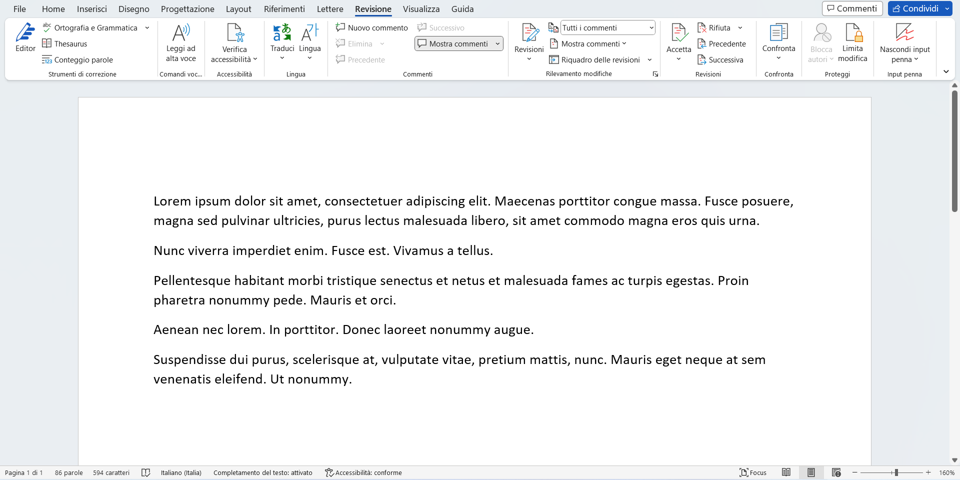 Word: la scheda Revisione Word: la scheda Revisione