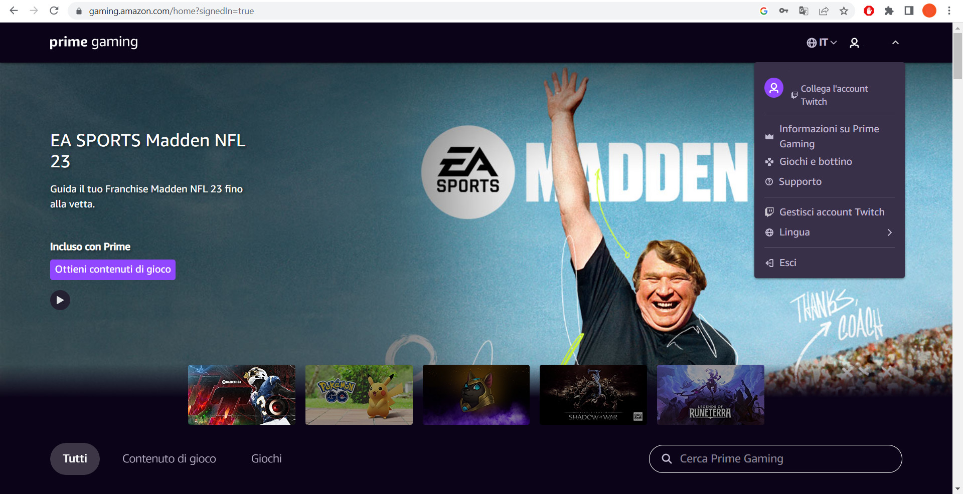 Amazon prime gaming