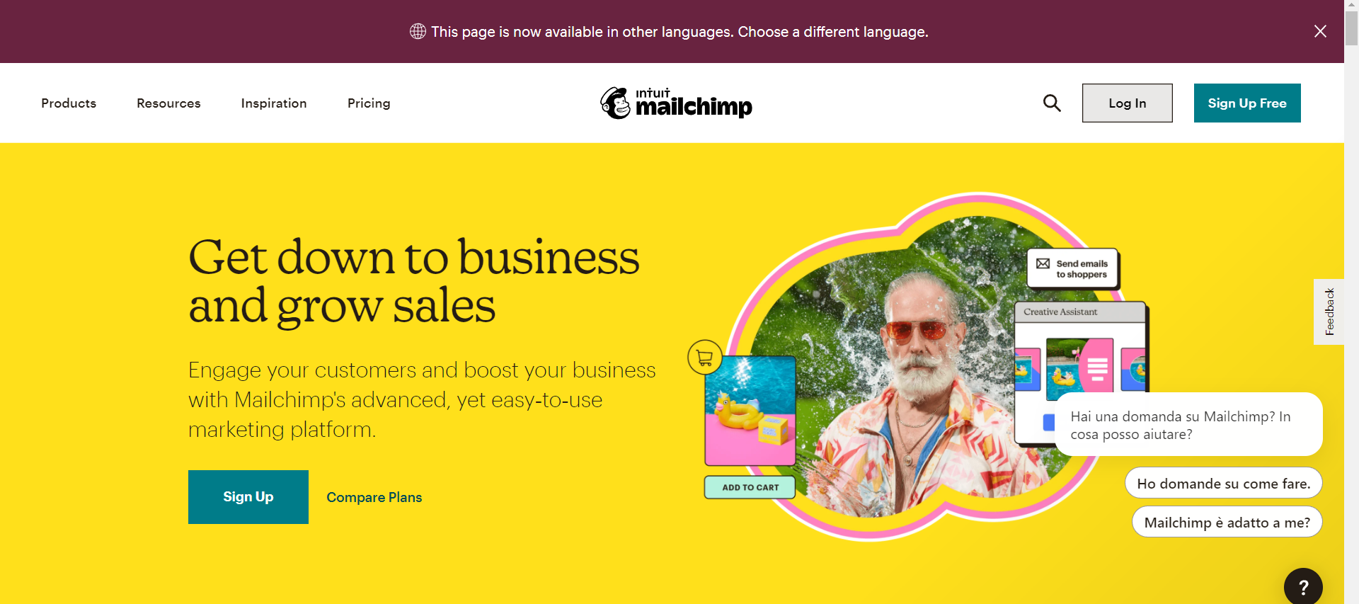 Come accedere a MailChimp