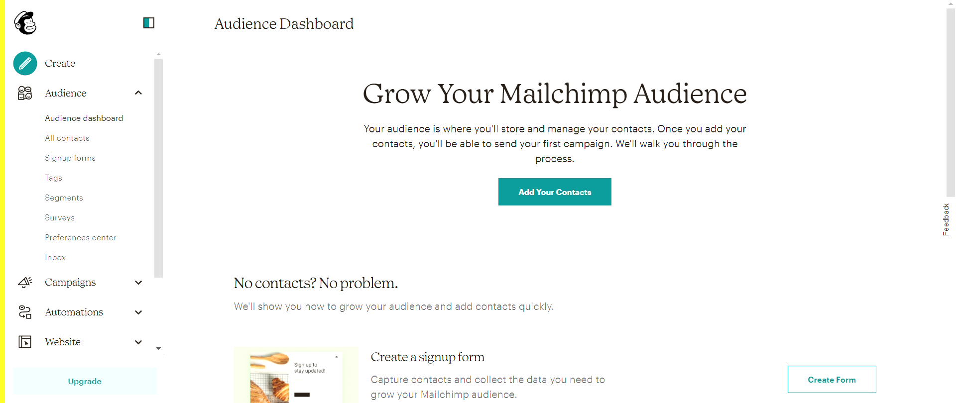Come creare una lista contatti su MailChimp? Come creare una lista contatti su MailChimp?