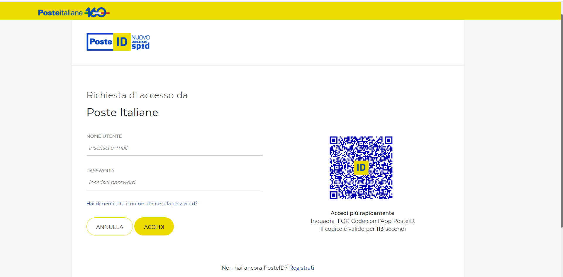 SPID Poste Italiane