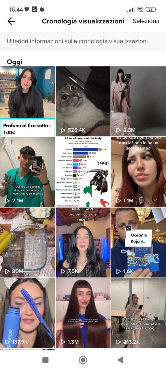 Visualizzare cronologia TikTok