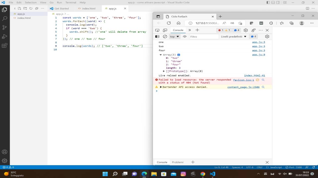 Ciclo foreach in php