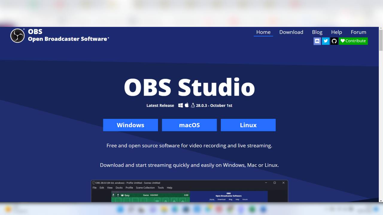 Obs studio screen recording