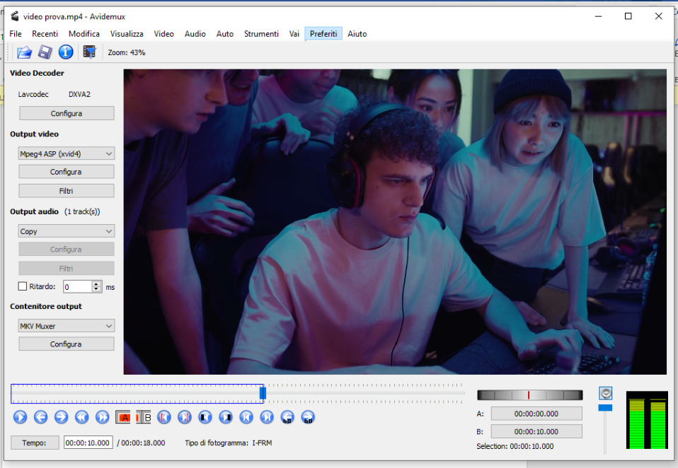 Editare il video