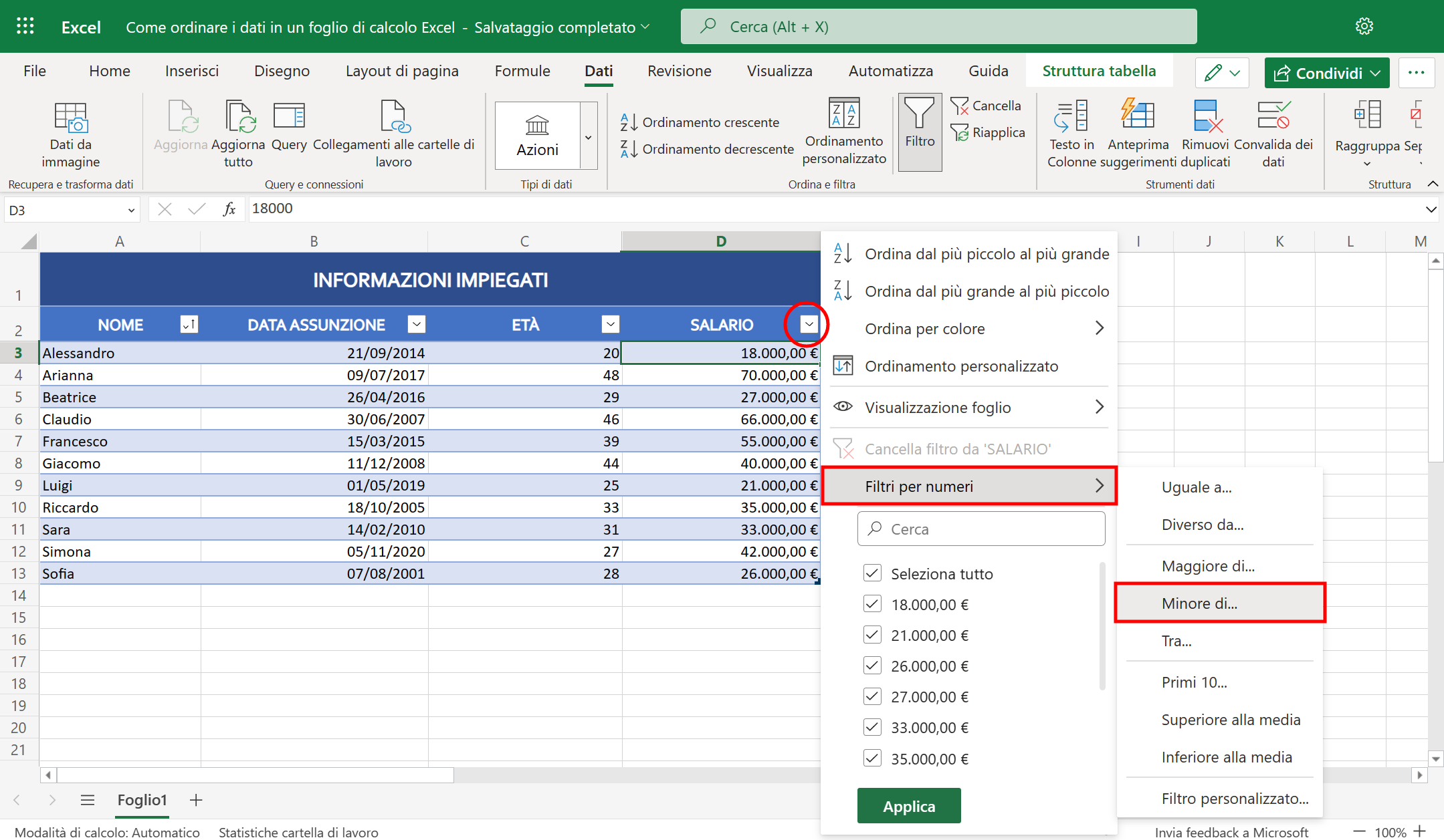 Applicare più filtri contemporaneamente Applicare più filtri contemporaneamente