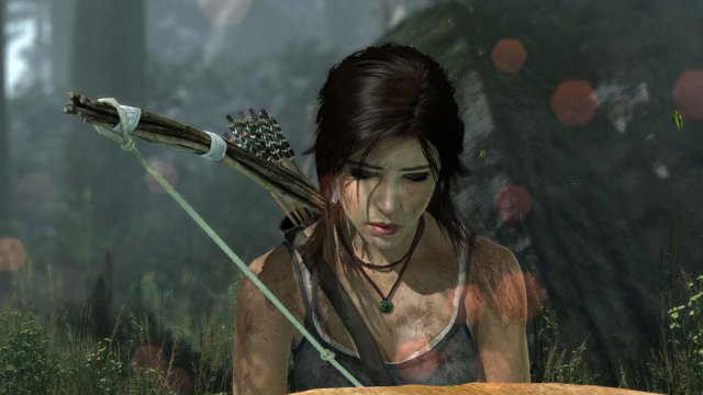 La giovane Lara in una scena di Tomb Raider reboot