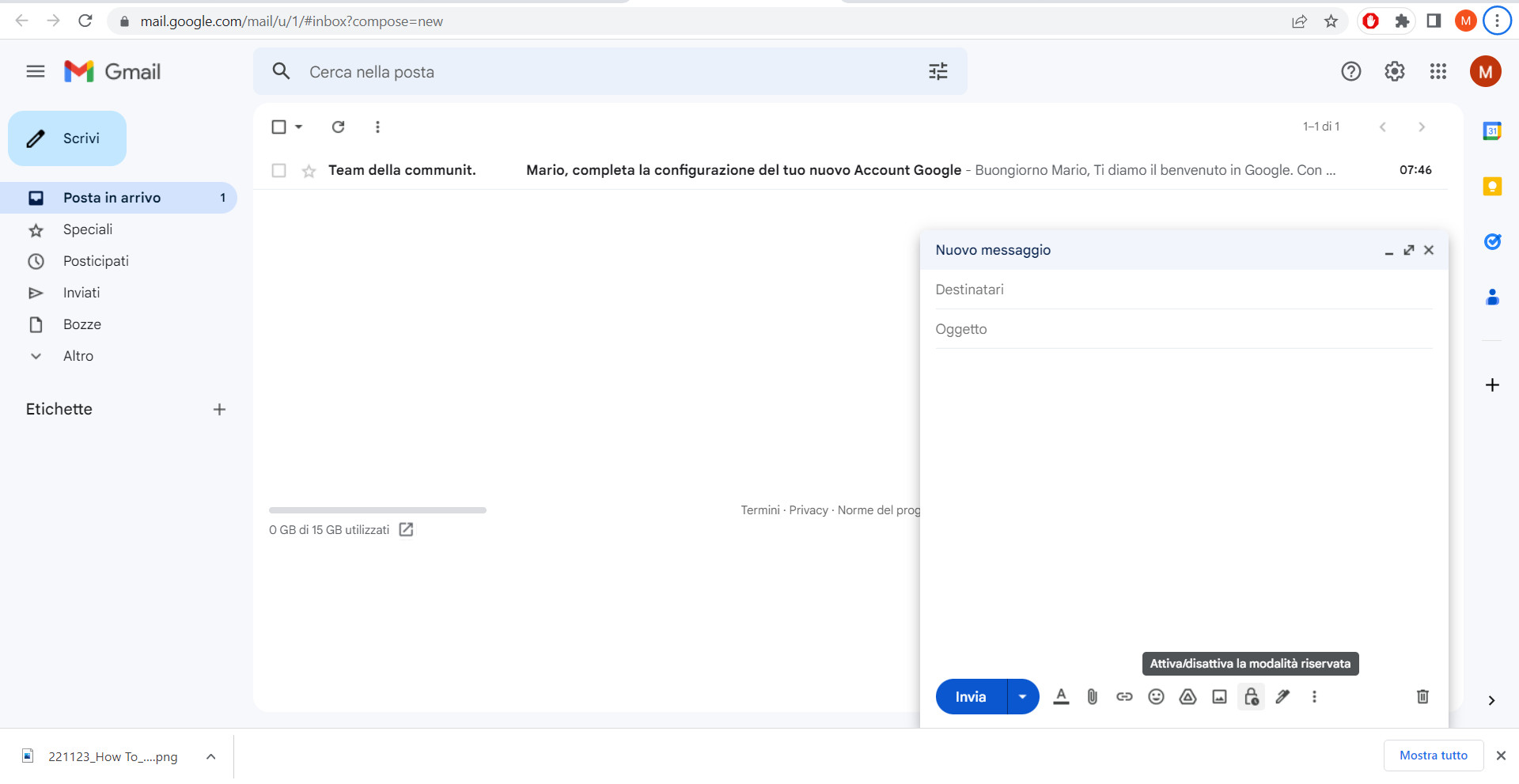 Inviare mail riservata da desktop gmail Inviare mail riservata da desktop gmail