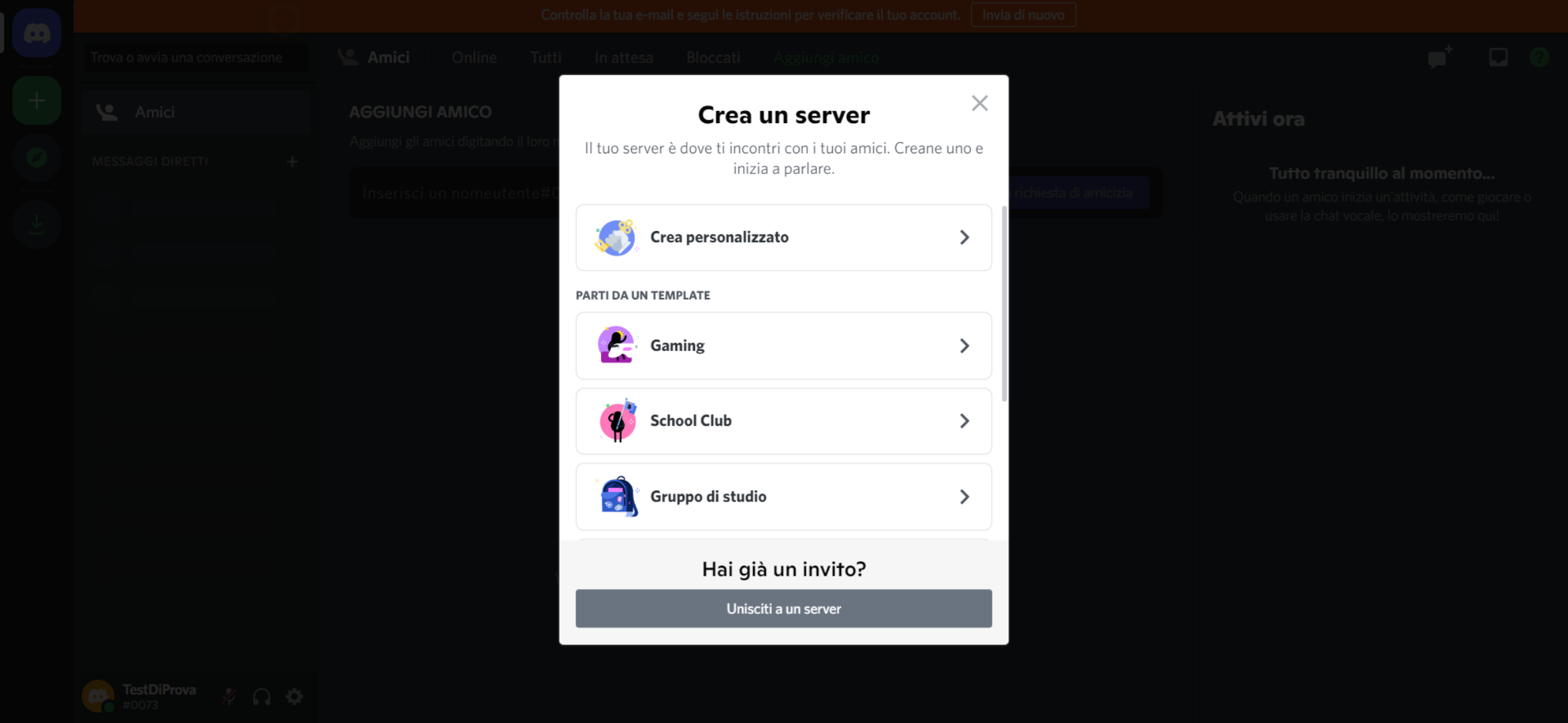 Come creare un server Discord da computer