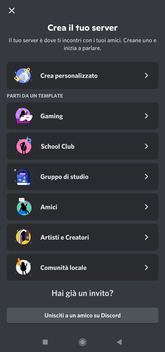 Come creare un server Discord da smartphone o tablet Come creare un server Discord da smartphone o tablet