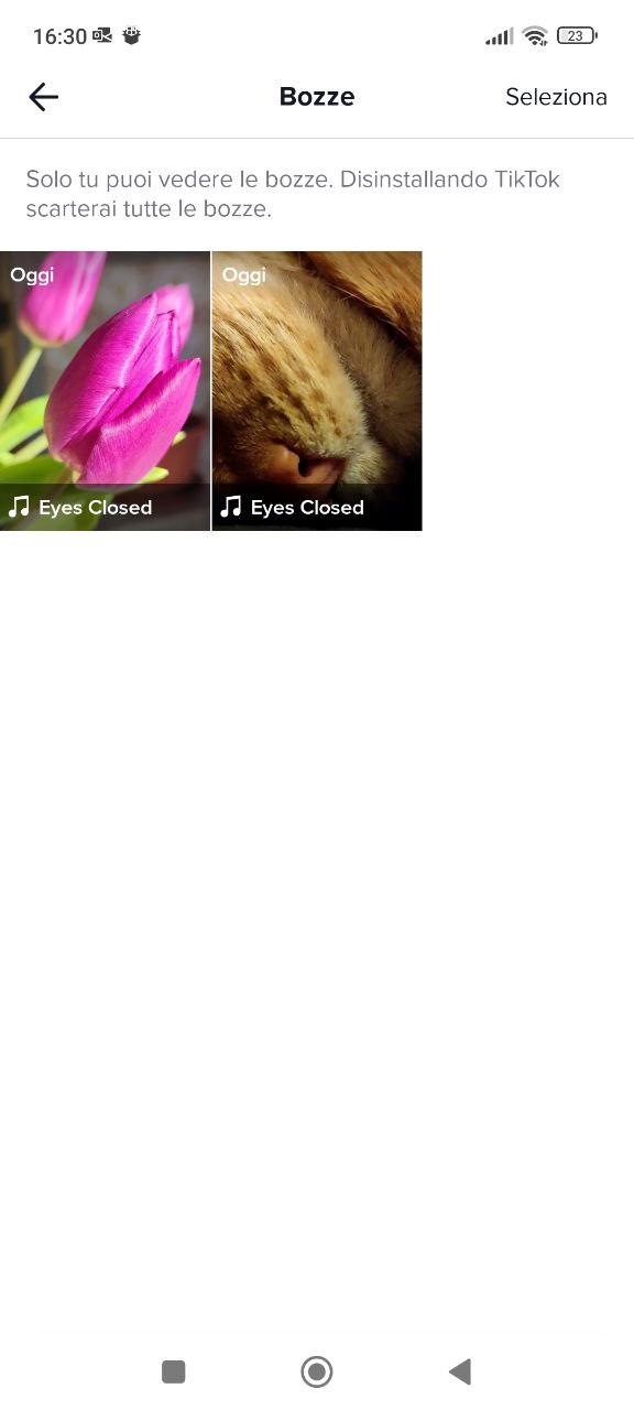 Bozze su TikTok Bozze su TikTok