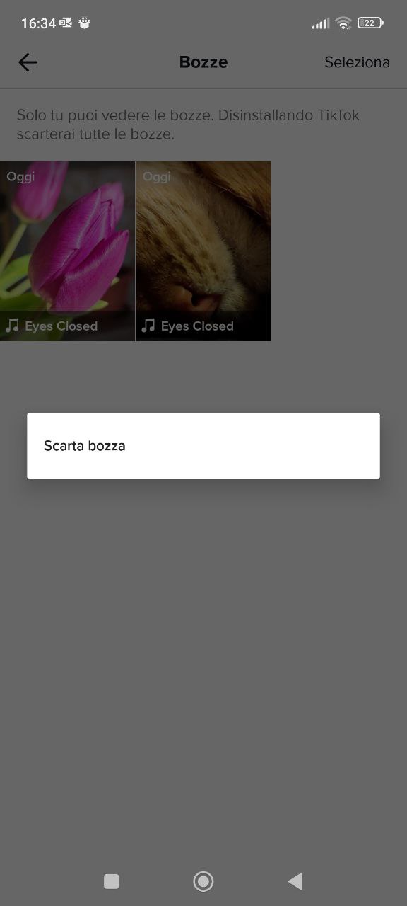 Cancellare una bozza su TikTok Cancellare una bozza su TikTok