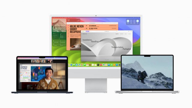 macOS Sonoma su laptop e desktop iMac