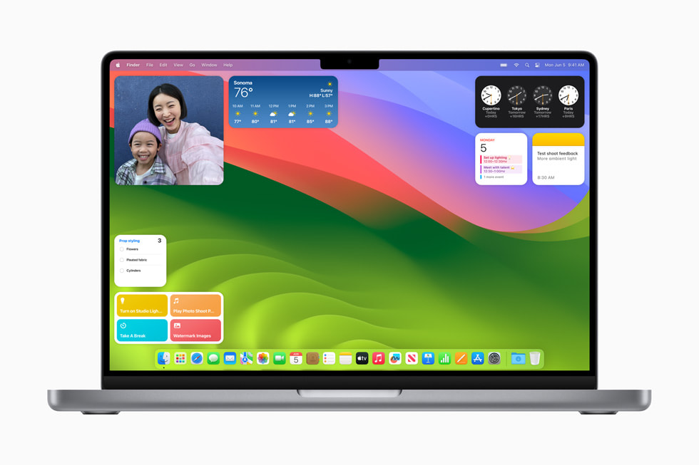 Serie di widget su macOS Sonoma Serie di widget su macOS Sonoma