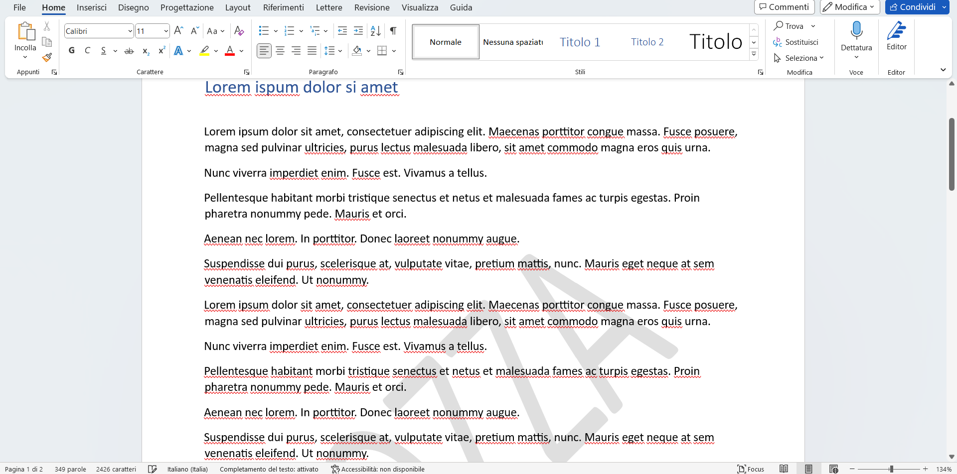 Rimuovere la filigrana da un PDF utilizzando Microsoft Word