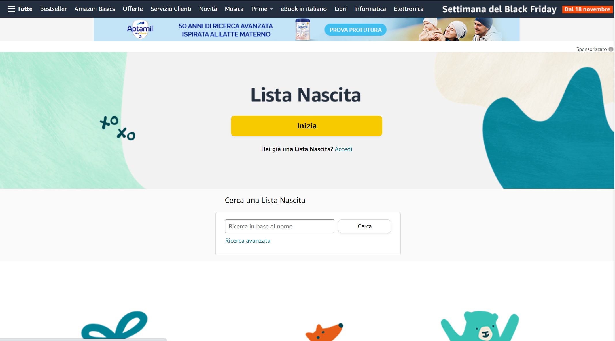 Lista nascita di Amazon Lista nascita di Amazon
