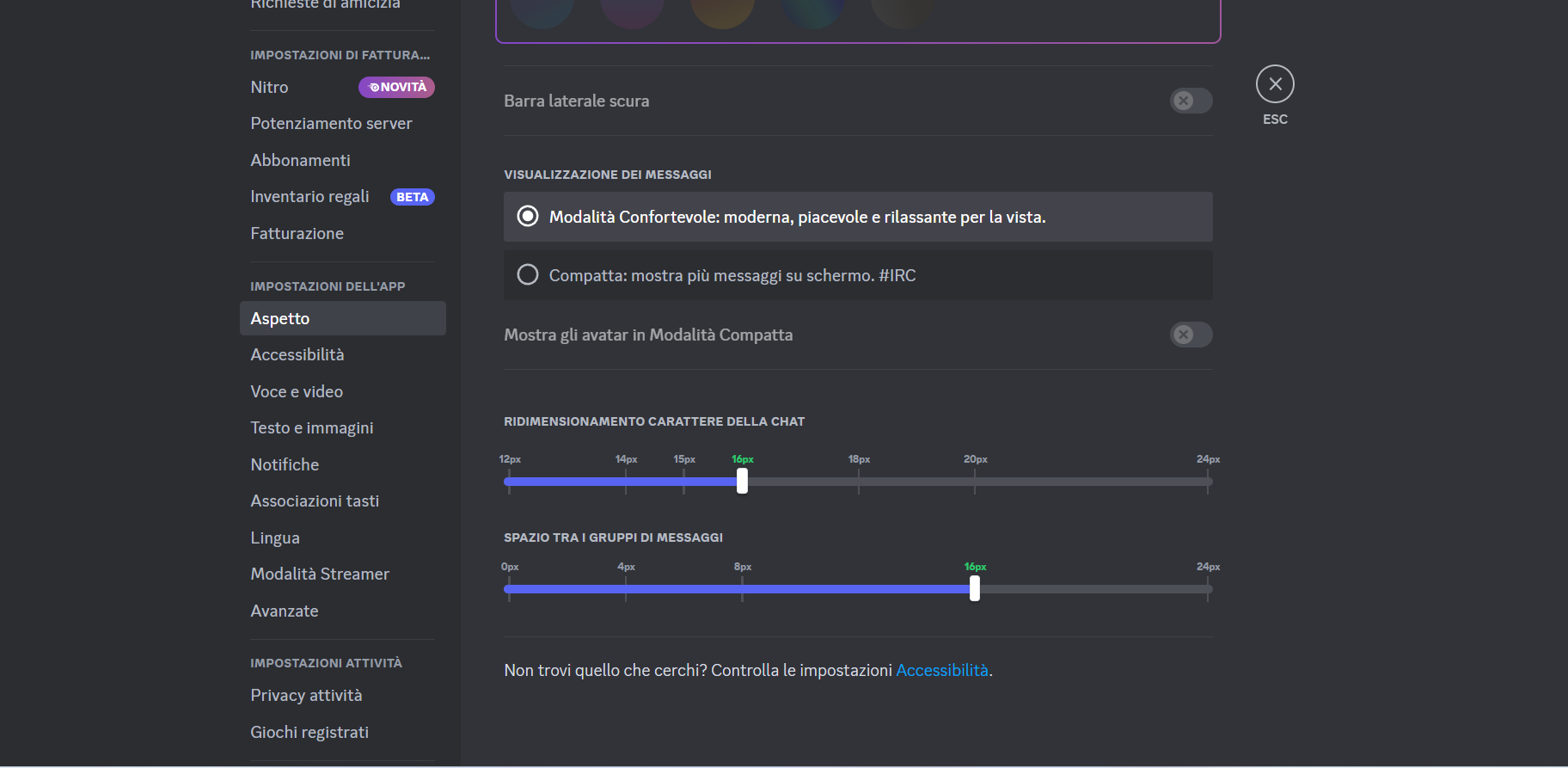 Discord aspetto font Discord aspetto font