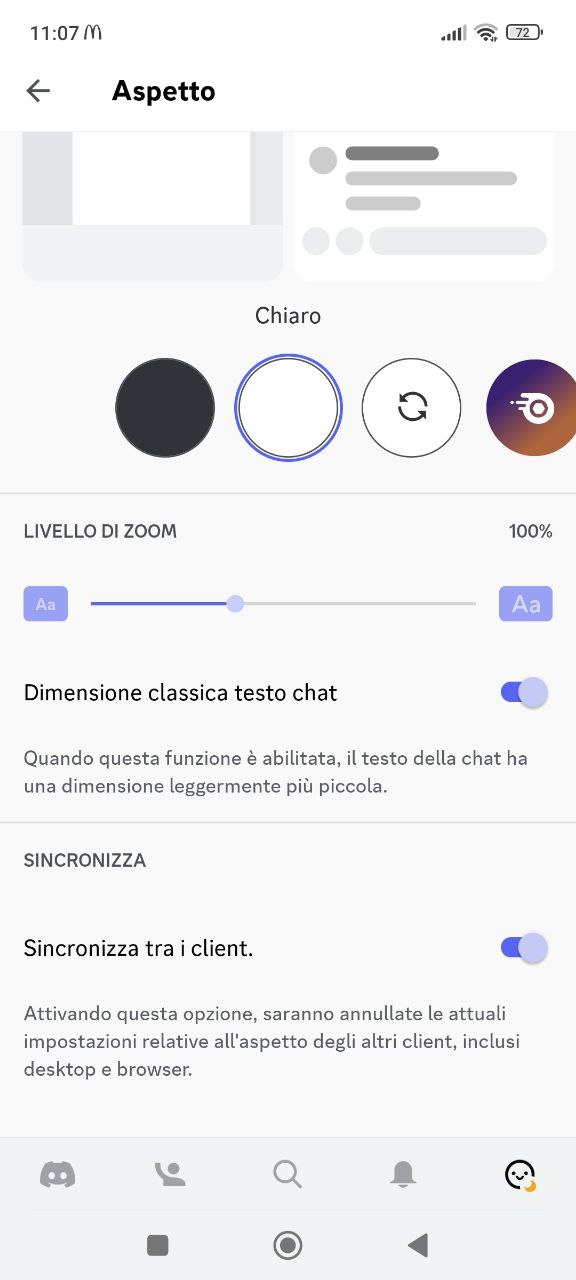 Dimensione carattere Discord app Dimensione carattere Discord app