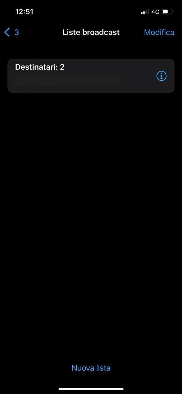Modificare lista broadcast iOS Modificare lista broadcast iOS