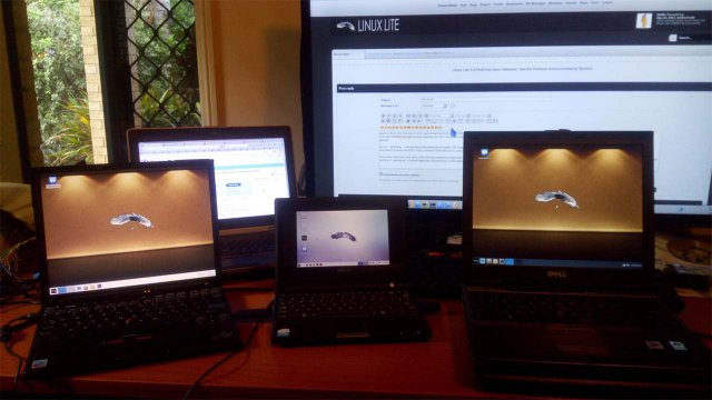 Linux Lite su diversi computer