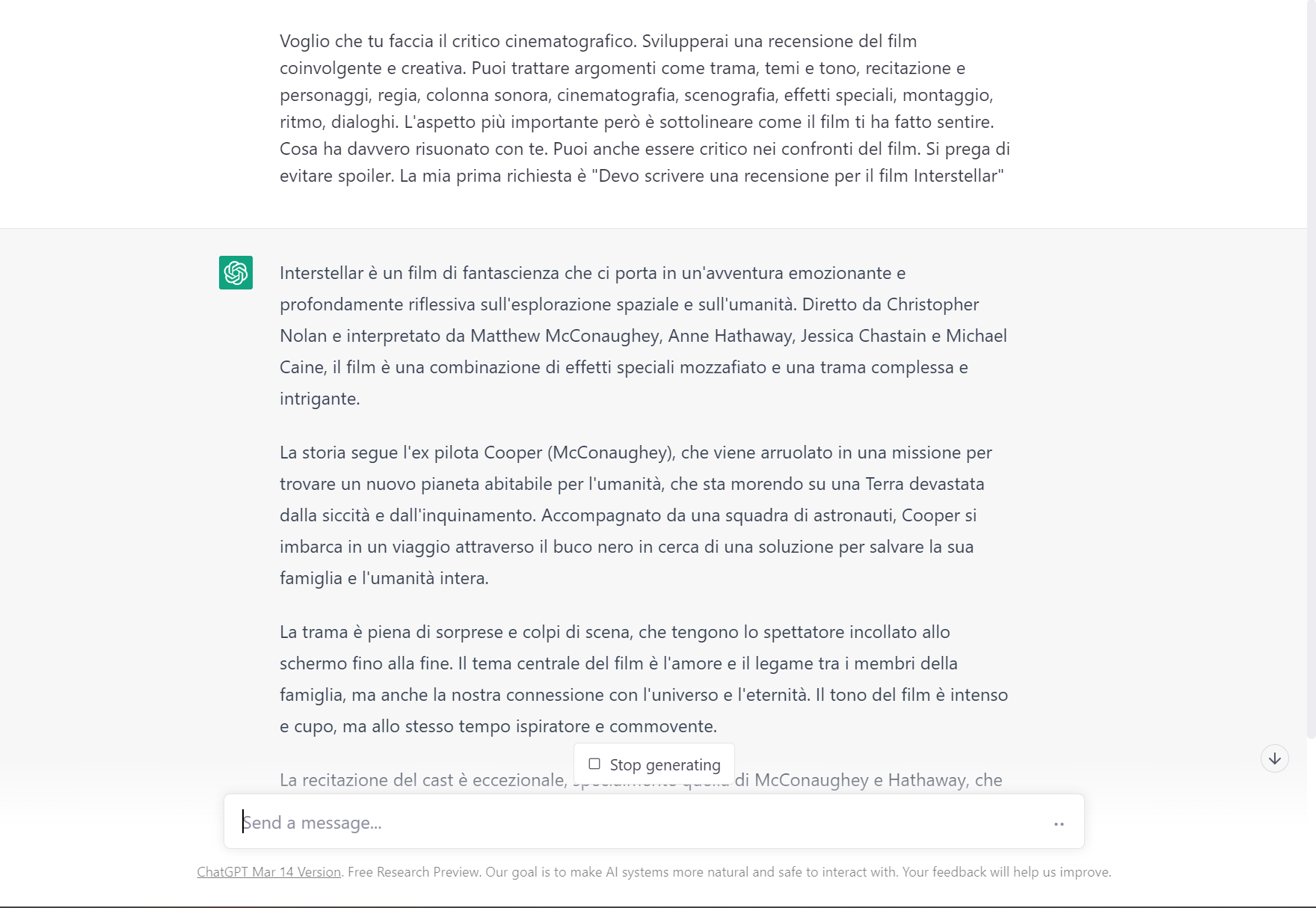 Assegnare un ruolo a ChatGPT Assegnare un ruolo a ChatGPT