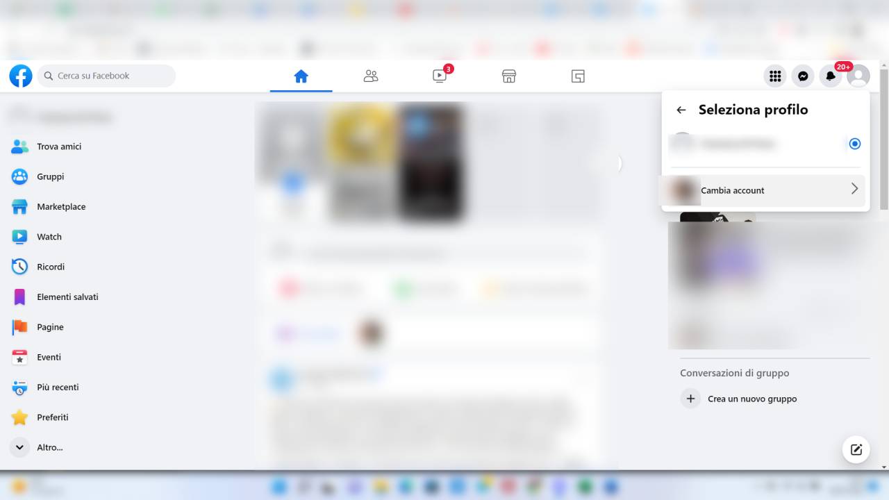 Cambiare profilo da Desktop Cambiare profilo da Desktop