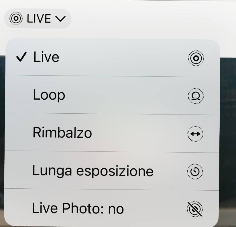 Effetti photo live iphone