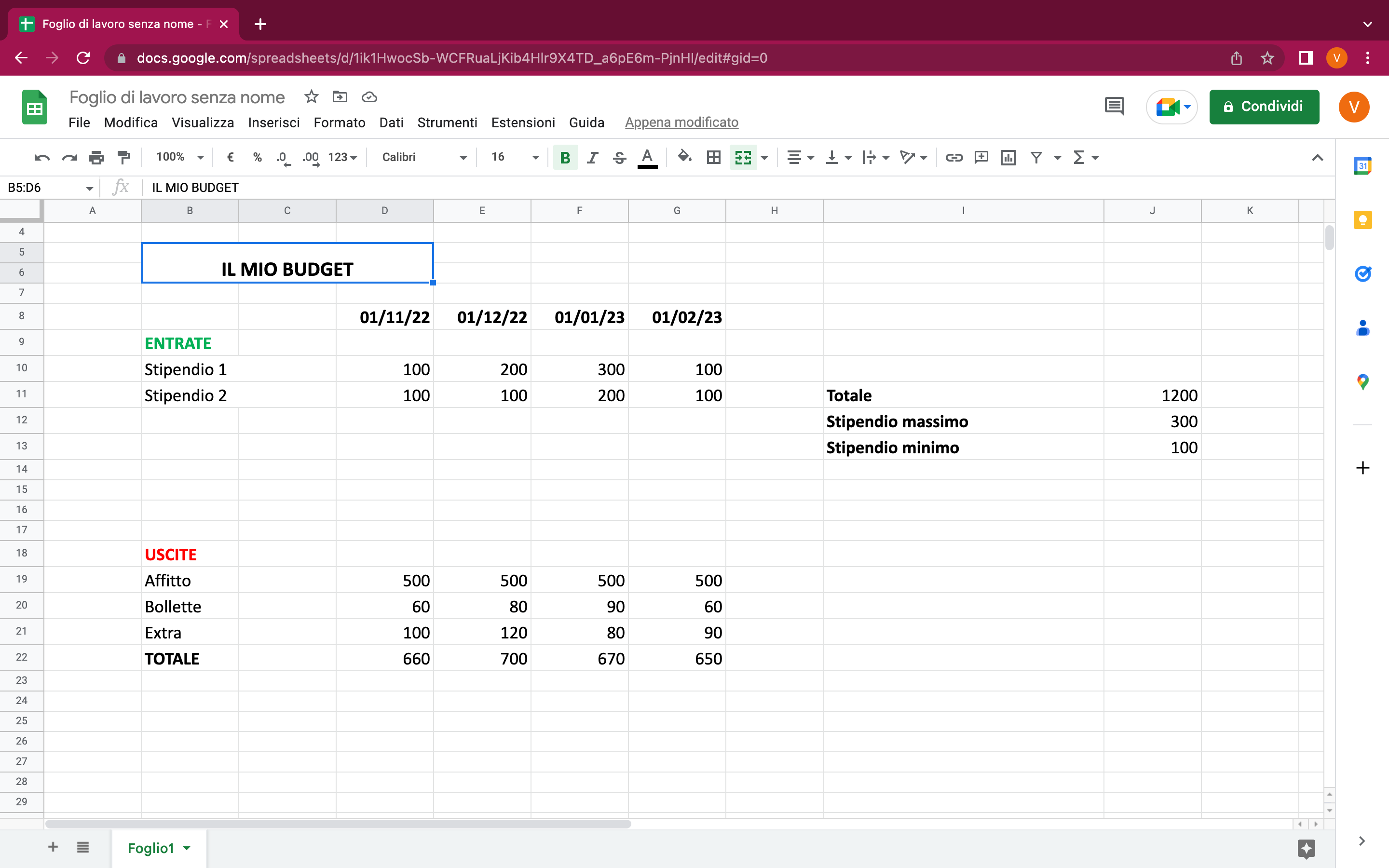 Come monitorare il budget con Fogli Google partendo da un file vuoto