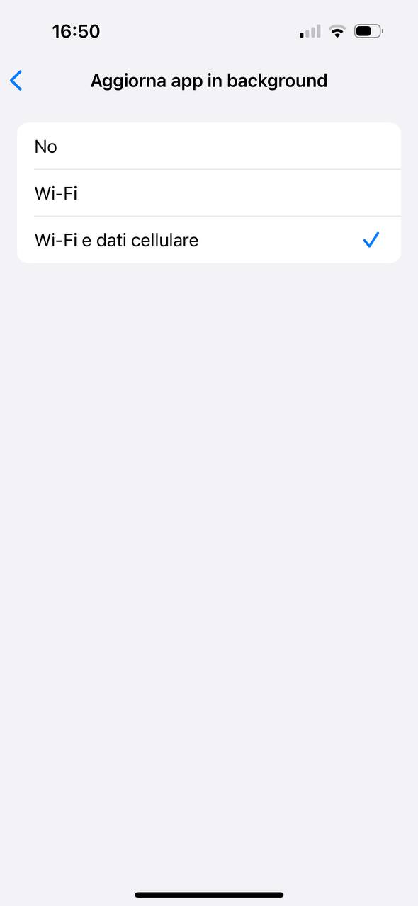Aggiornamento in background app iphone Aggiornamento in background app iphone