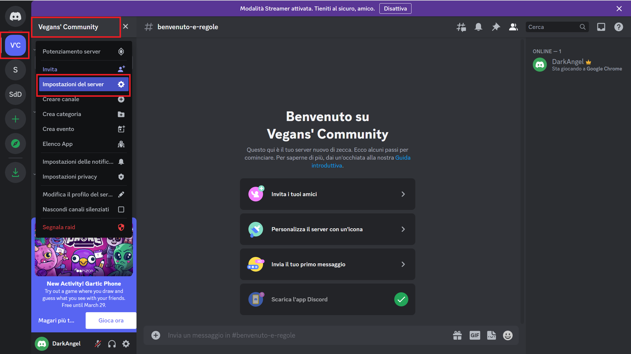 Convertire un server Discord in una community 