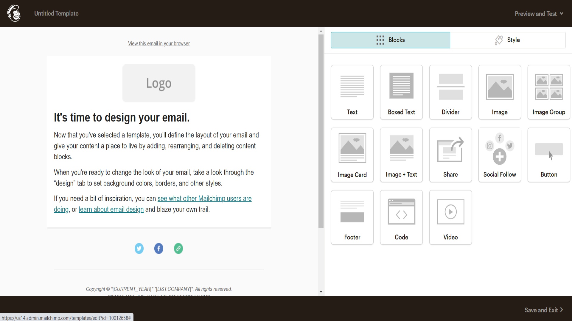 Come creare un template su MailChimp?