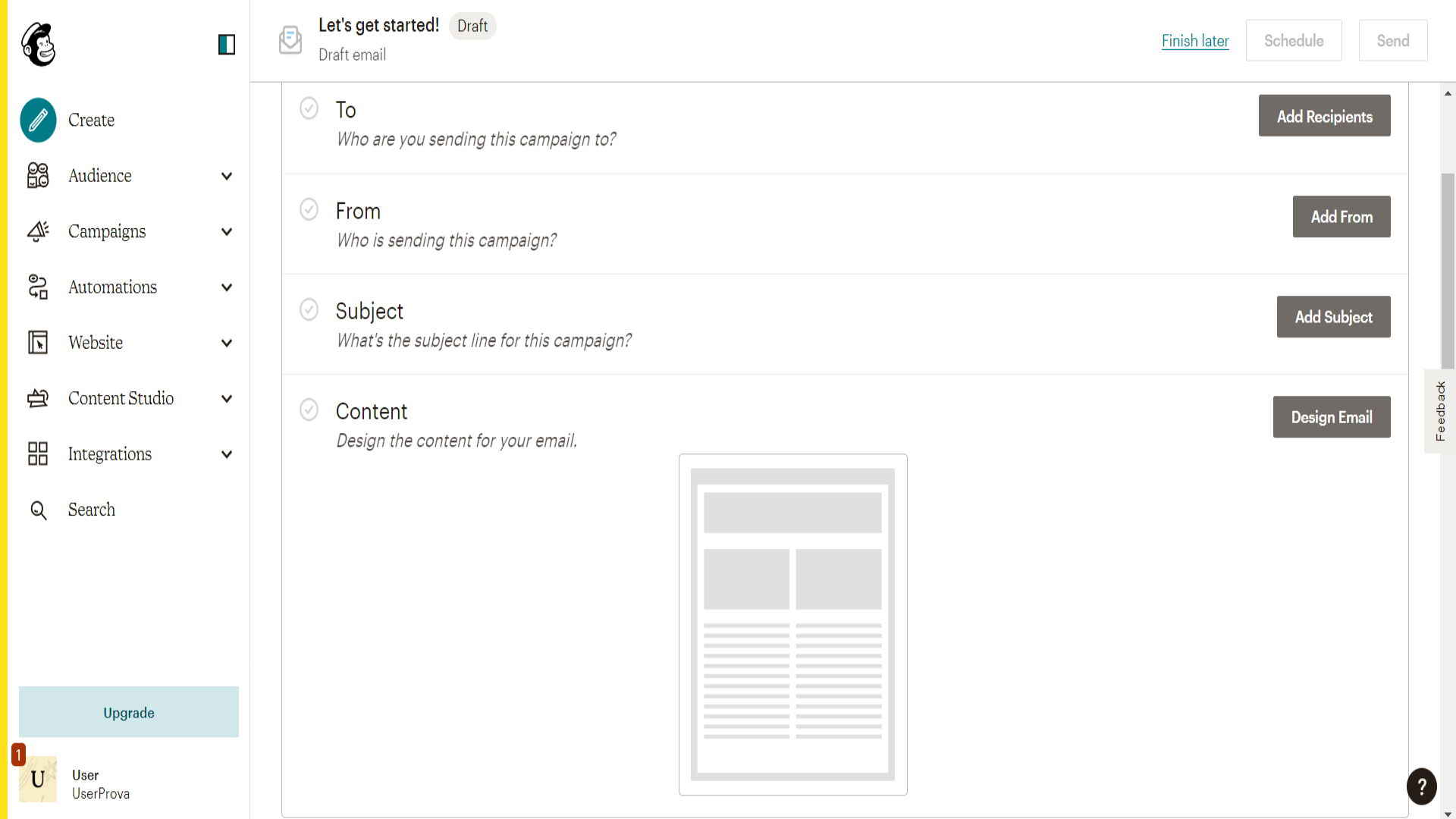 Come creare una campagna e inviare newsletter