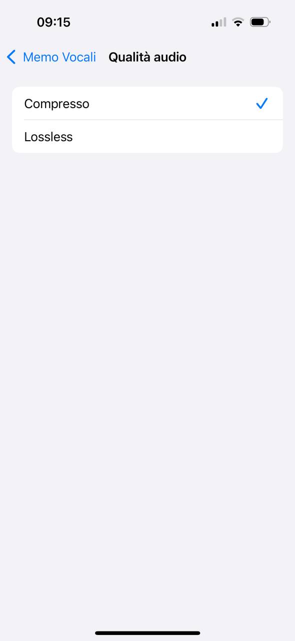 Qualità registrazione audio iPhone Qualità registrazione audio iPhone