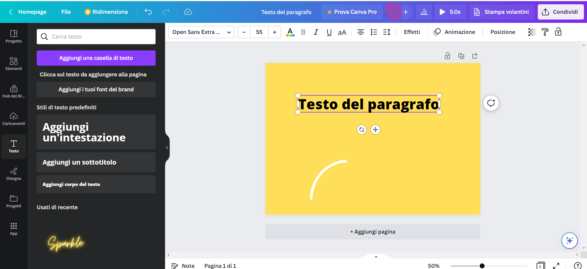 Testo volantini Testo volantini