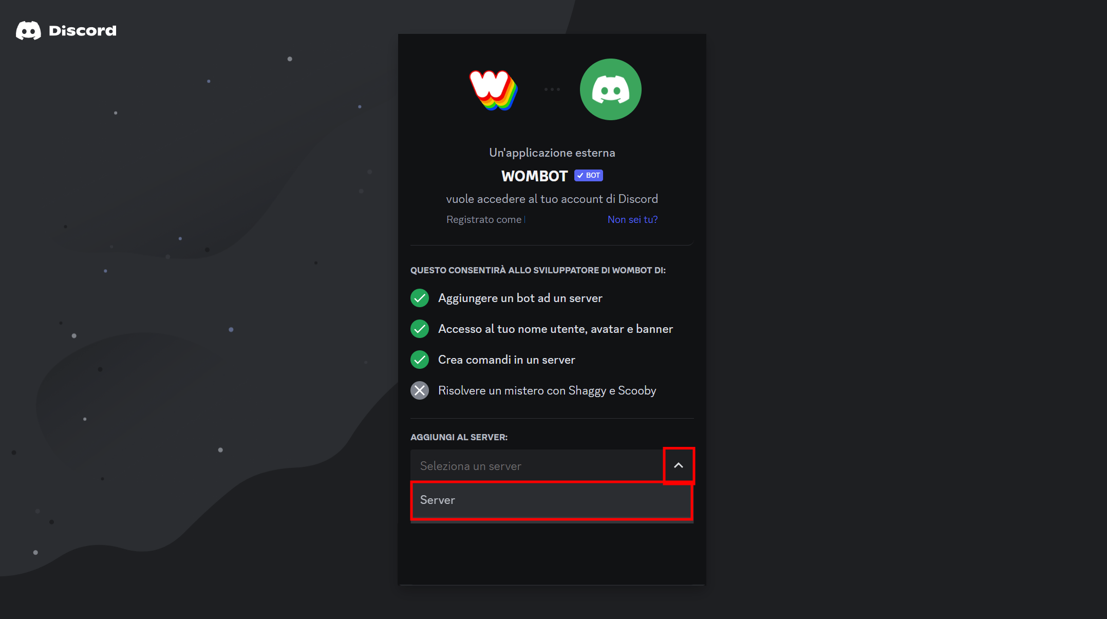 Collegare un’app da Top.gg a Discord