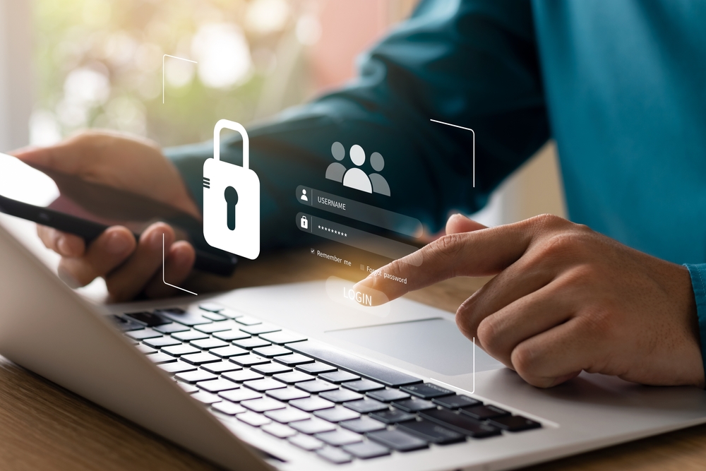 Inserimento nome utente e password su pc Inserimento nome utente e password su pc