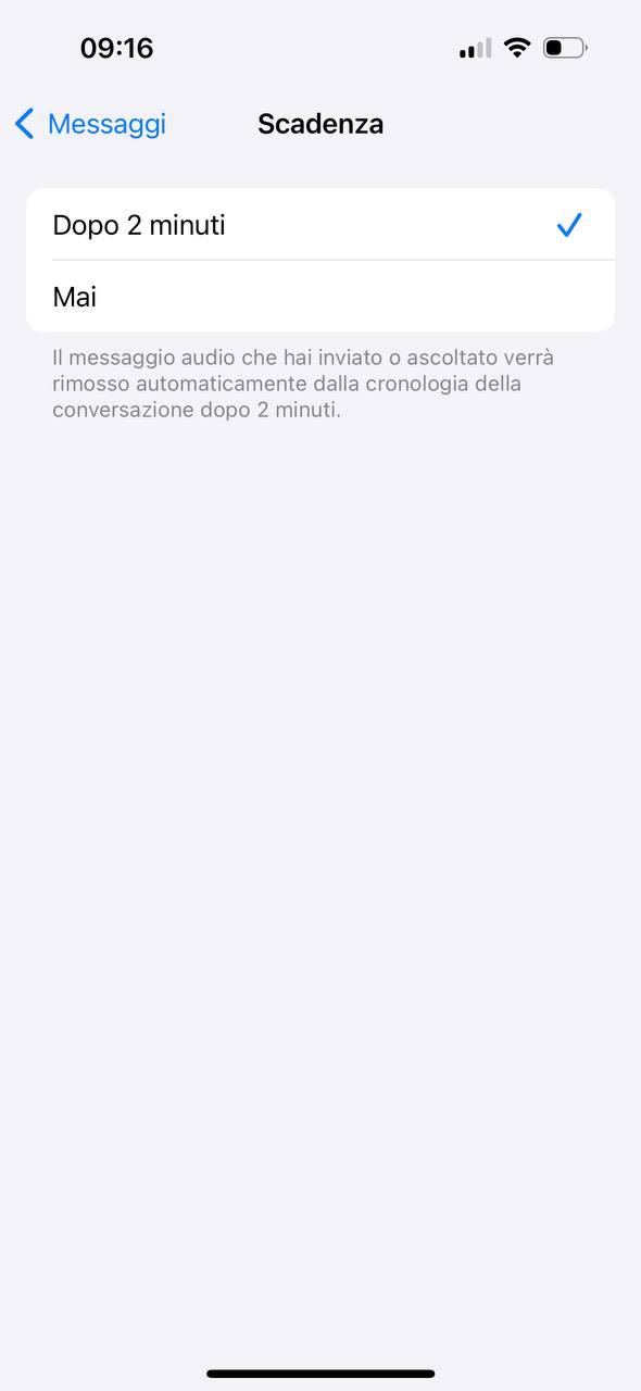 Iphone messaggi audio