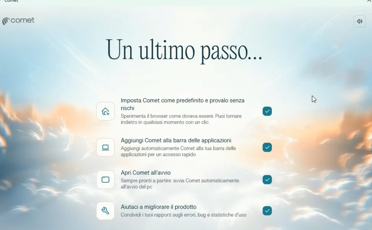 Come configurare COmet Come configurare COmet