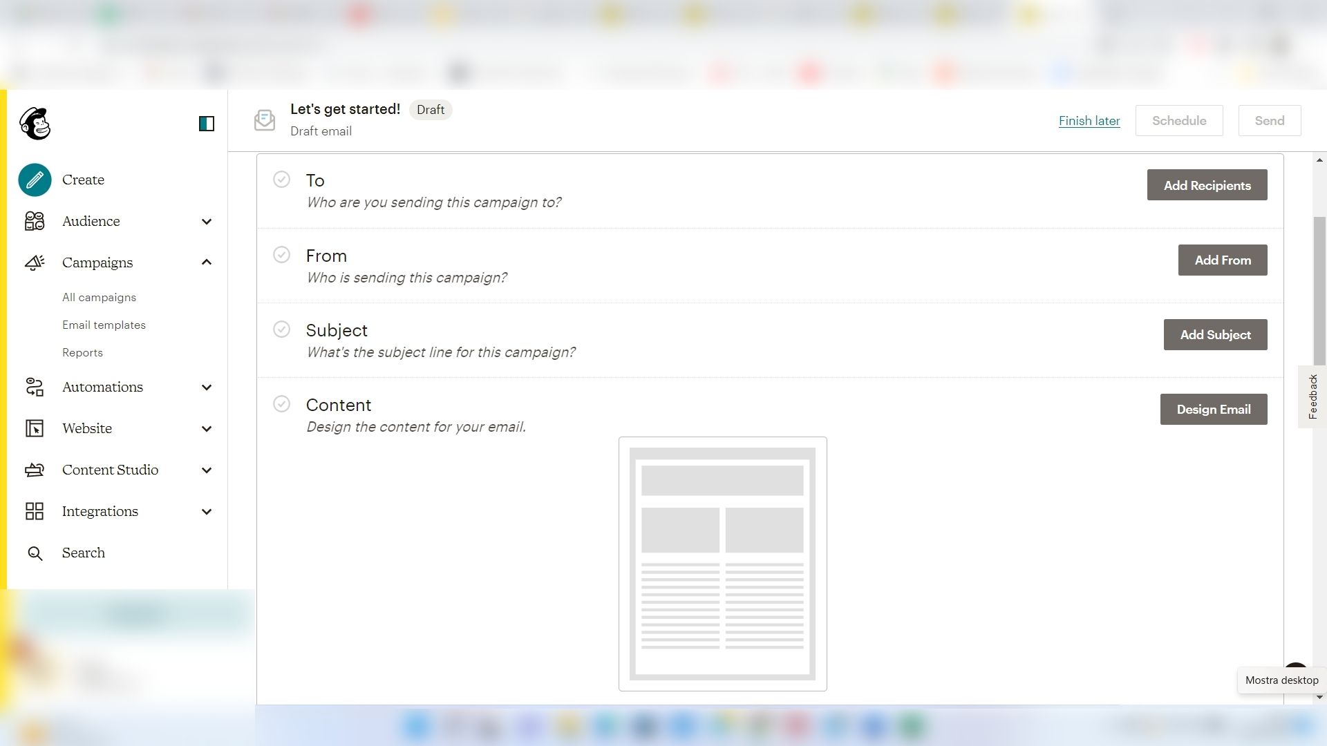 Mailchimp: come creare una newsletter