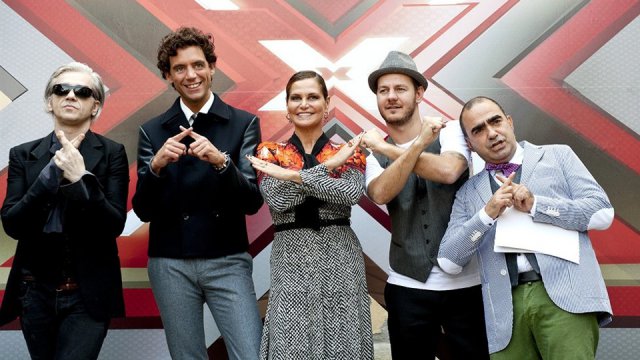 I quattro giudici e il conduttore di X Factor 7