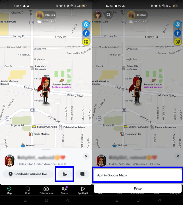 Raggiungere amici su Snapchat con Google Mpas Raggiungere amici su Snapchat con Google Mpas