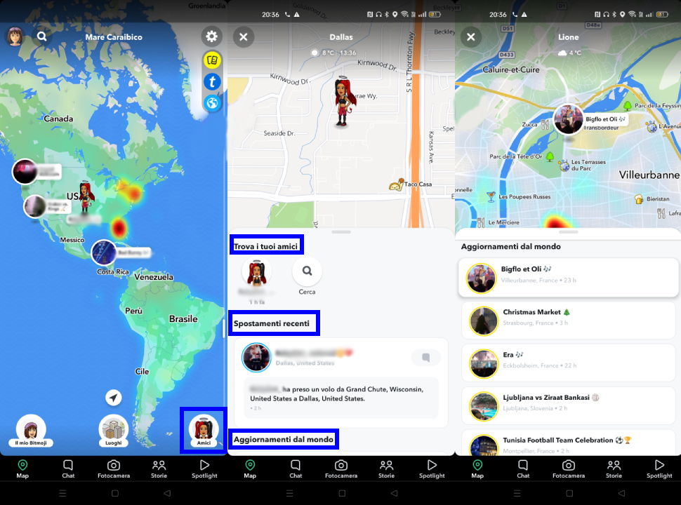 Amici su Snapchat Amici su Snapchat