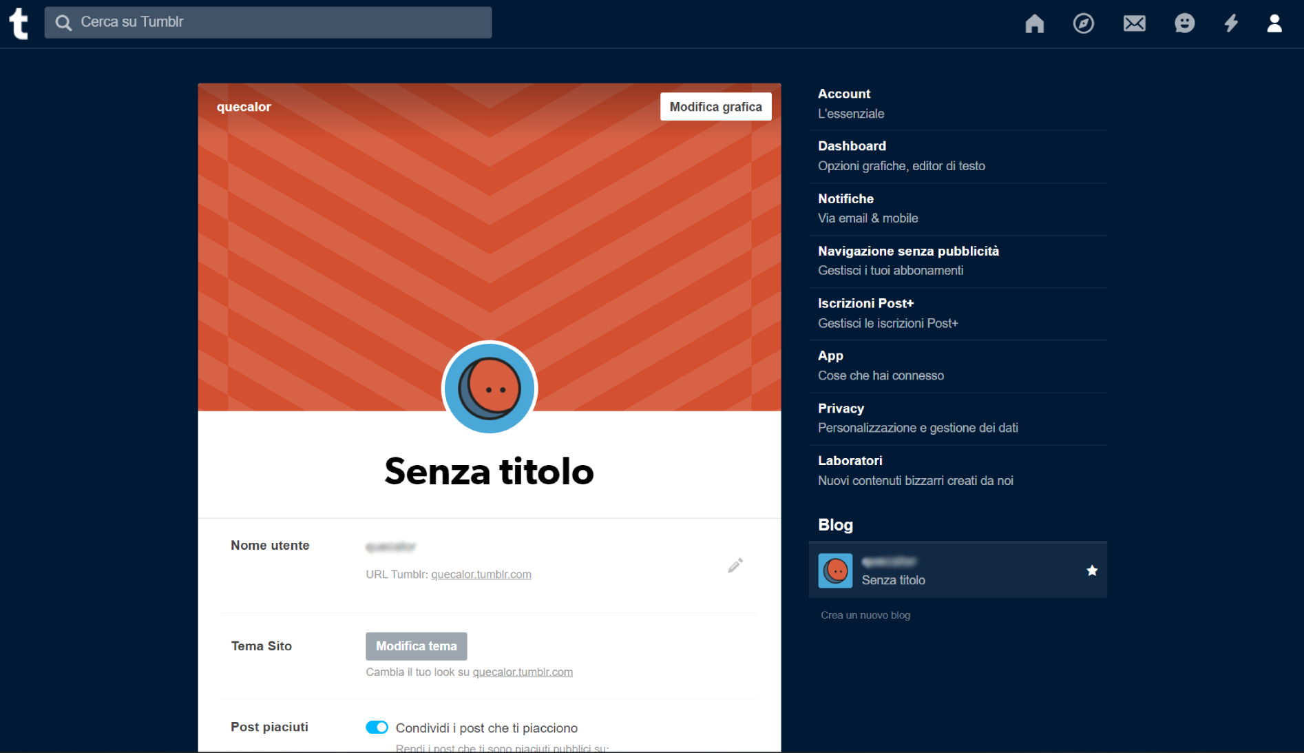 Modificare il tema di Tumblr