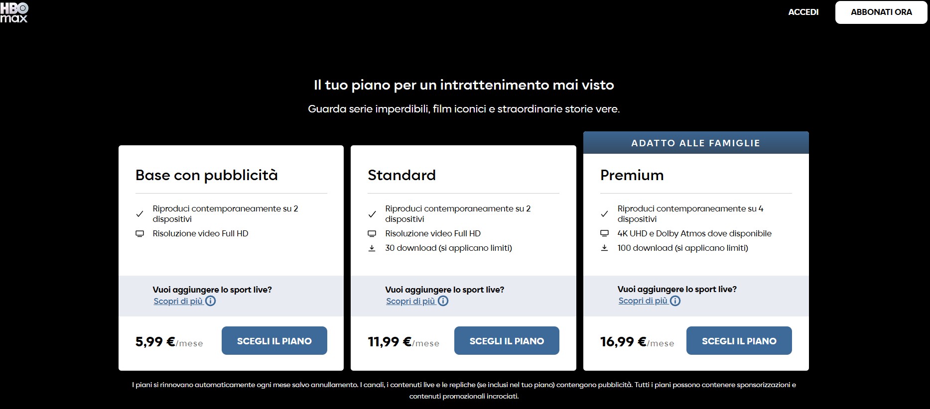 Abbonamenti hbo max Abbonamenti hbo max