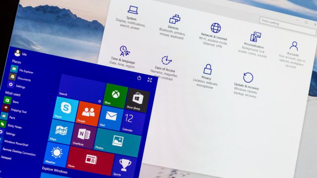 Schermata iniziale Windows 10