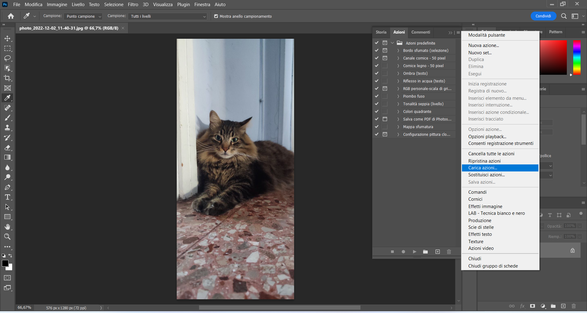 Installare le azioni su Photoshop Installare le azioni su Photoshop