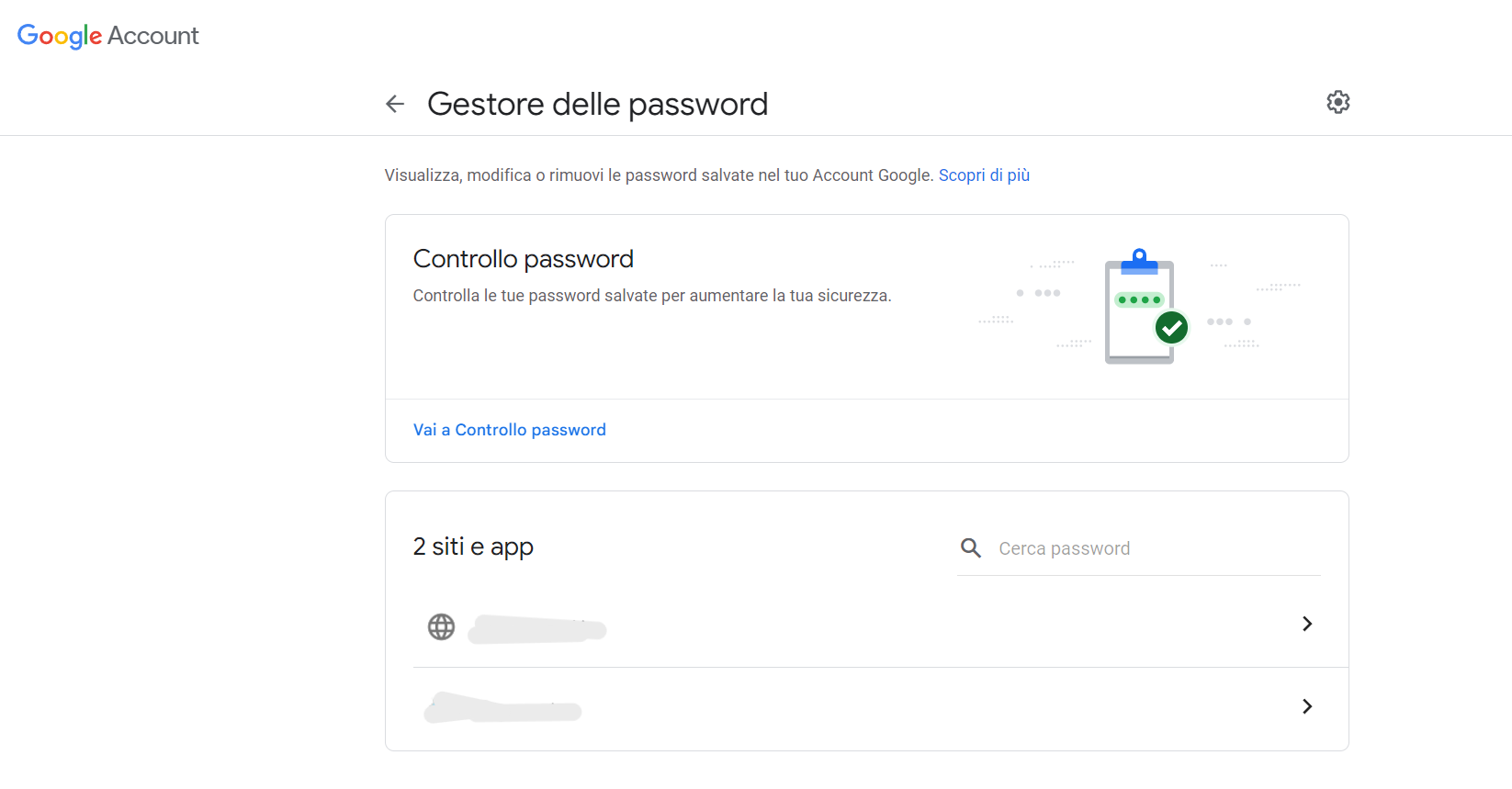 Recupero password google chrome