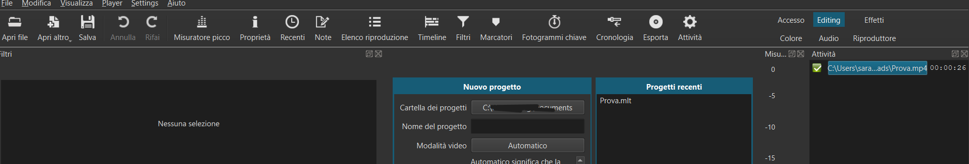 Shotcut menu